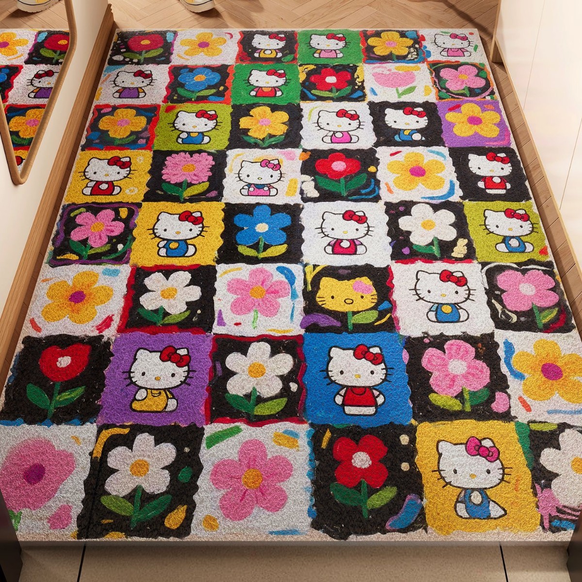 hellokitty入户门地垫多巴胺玄关垫家用可裁剪丝圈地垫防滑脚垫