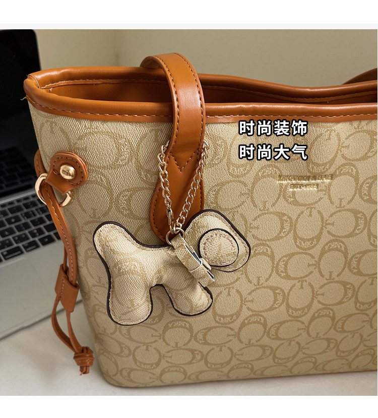 Korean high-end, versatile and retro single-shoulder commuter bag for women, new summer 2025 large-capacity fashionable tote bag undefined