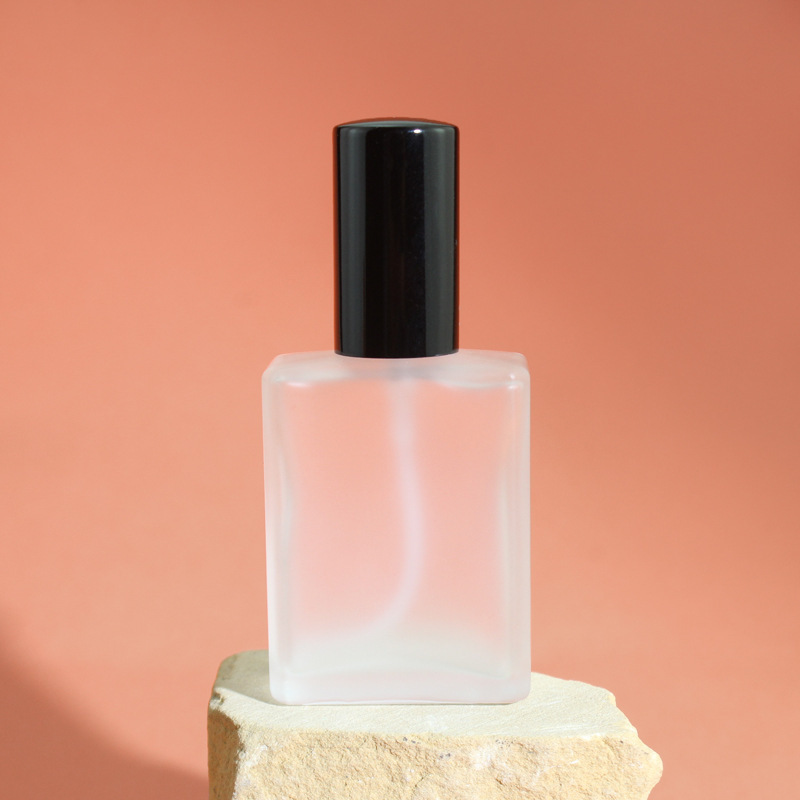 香水分注ボトル10ml 15ml 30ml角型ガラス香水瓶透明蒙砂香水スプレーボトル|undefined