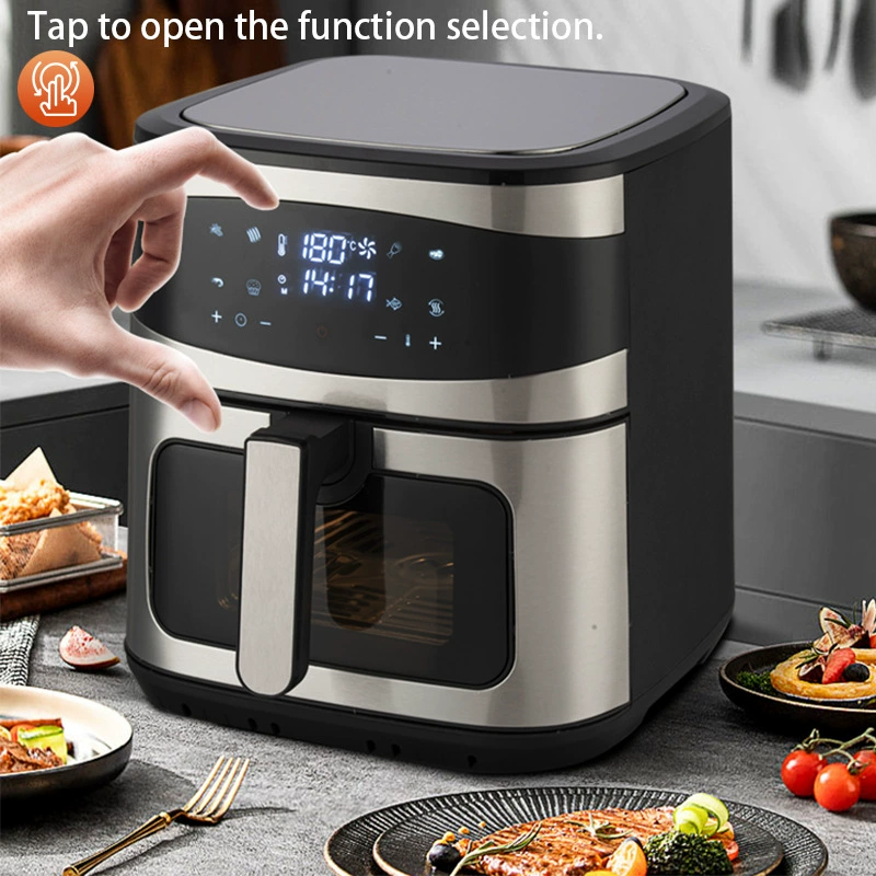 Большая бытовая аэрофритюрница с сенсорным управлением, многофункциональная, для картофеля фри, оптовая торговля за границей