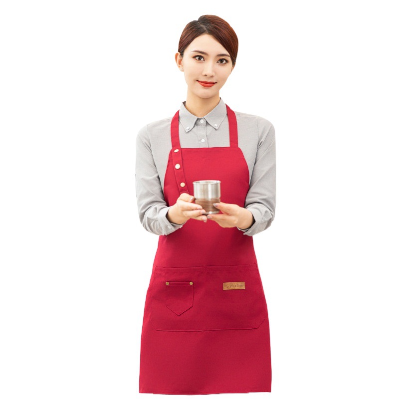 New Apron Customized Waterproof and Oil-Proof Printed Advertising Work Clothes Summer Thin Stain-Resistant Adjustable Cross-Border Wholesale