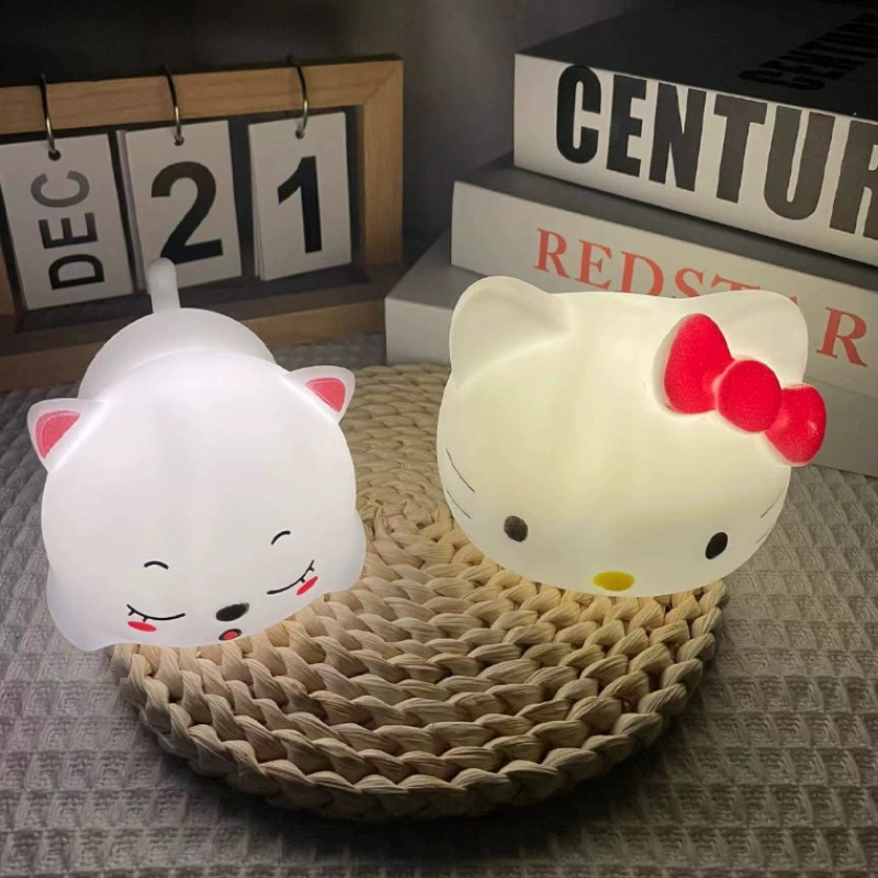 Мультяшный ночник для спальни, игрушка для кормления грудью, кот, антистресс