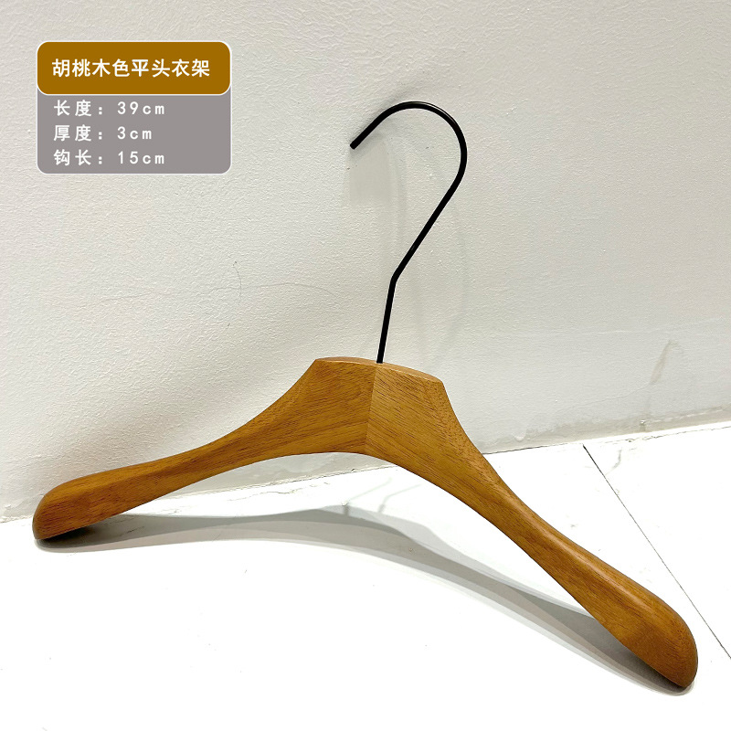Tienda de ropa tienda de ropa especial para mujeres percha de ropa pantalones clip de nogal de madera maciza percha antideslizante de madera al por mayor