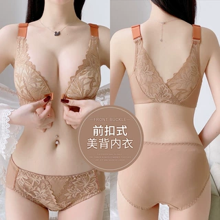 套装前扣文胸内衣薄厚杯小胸聚拢大胸显小防下垂美背女士内衣女罩