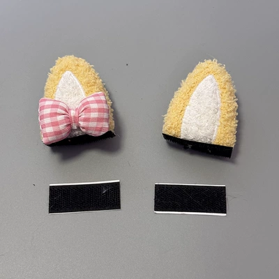 Ear Helmet Decoration Helmet | Motosiklet dəbilqələri - long-cat-with-bow-yellow