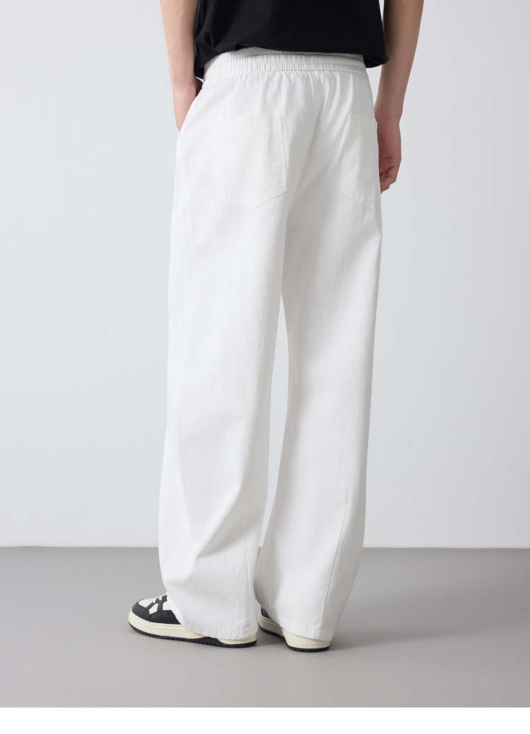 Quần jean nam ống rộng phong cách Mỹ chất liệu cotton — đen chi tiết 16
