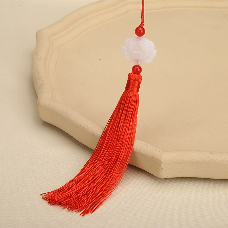 Double-sided pendant white jade with tassels, decorations, accessory, accessories