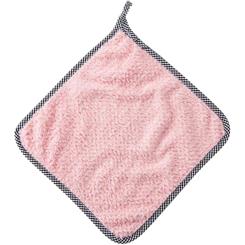 Colgante de lana de coral toalla de mano trapo toalla de cocina Plato cuadrado de paño de limpieza almohadilla de limpieza fuerte absorbente