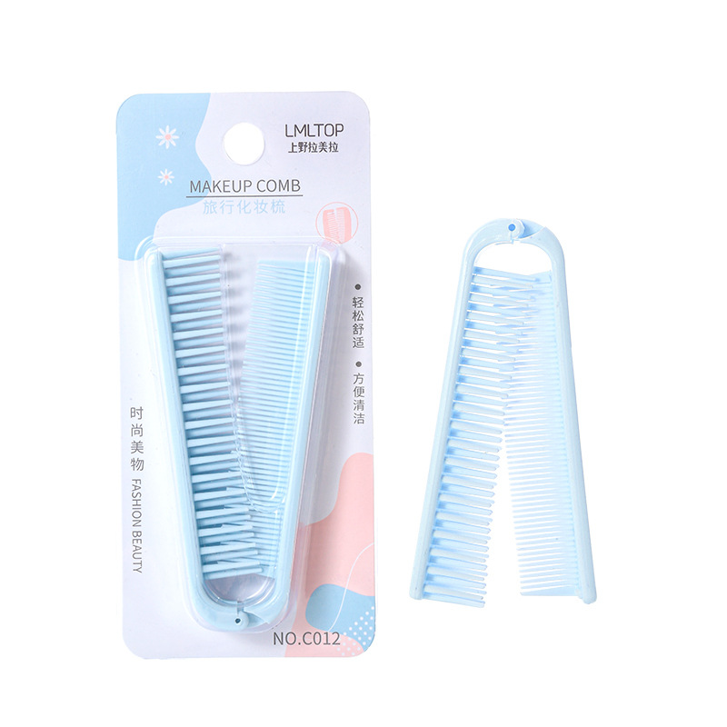 LMLTOP Plegable en forma de V viaje peine especial peluquería peine de plástico peine suave peine alisado peine rizado peine C012