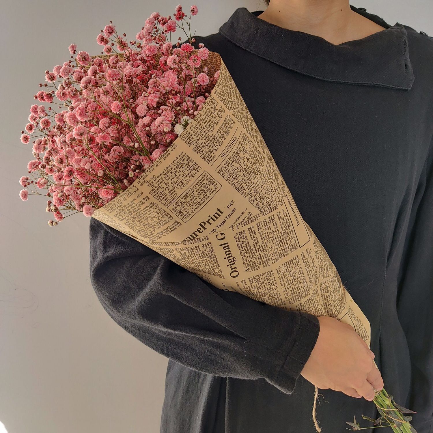 Gypsophile Myosotis séché, décoration d'intérieur, salon, fleur fraîche éternelle, grand bouquet pour la Saint-Valentin_voghion.com