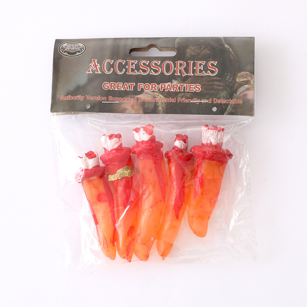 Conjunto de uñas de Halloween transfronterizo bruja fantasma zombie vestido fiesta de uñas mascarada bola de dedos color carne al por mayor