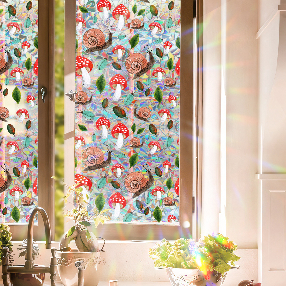 140g Weight Glass paster Home Textiles & Decor Type PVC Material Leaf Pattern Casual, Pastoral Style Casual Pastoral Leaf PVC Glass Paster Wall Art 148