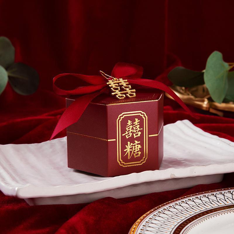 新款中式抖音网红婚礼金粉喜糖盒结婚中国风创意糖果礼盒装纸盒子详情10