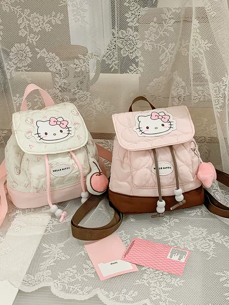 Korean-Style Niche Design Flip-Top Backpack, Sweet and Cute Cat-Themed Children's Backpack, High-Value Casual Portable Bag