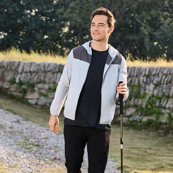 Beijia Running Sports Jacket for Men and Women, Summer Thin Woven Sweatshirt, Loose Fit, Outdoor Sun Protection, Windproof, Breathable