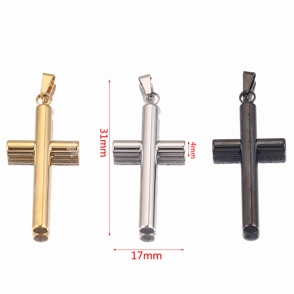 1 Piece 304 Stainless Steel Cross Pendant display picture 8