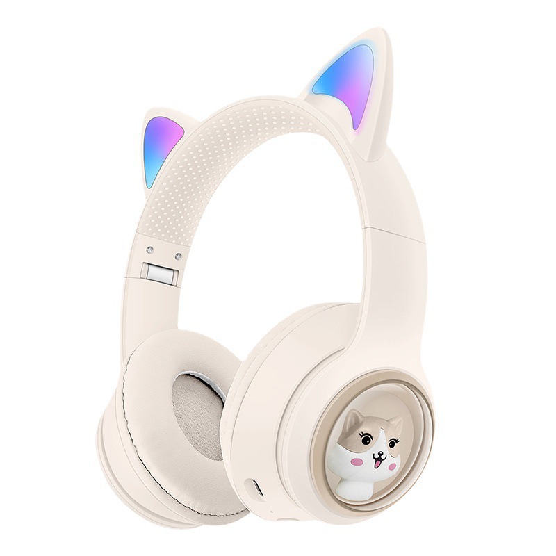 Cápsula espacial AKZ-01 Orejas de gato luminosas Auriculares Bluetooth para niñas Linda tarjeta de fuego de explosión transfronteriza de deportes electrónicos