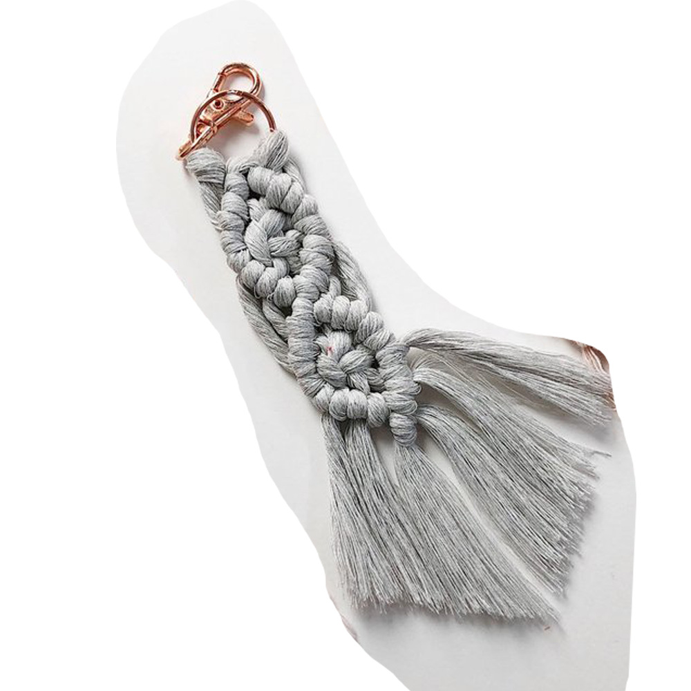 Bolso colgante de llavero tejido a mano colgante popular nuevo llavero de borla simple europeo y americano transfronterizo exclusivo