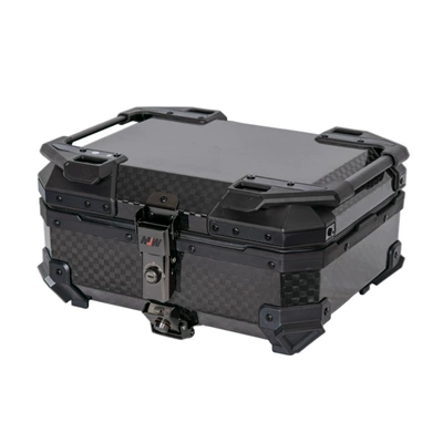 Box, Motorcycle trunk - mjw28l02-modelblack-lockcheckered-carbon-fiber-tail-box