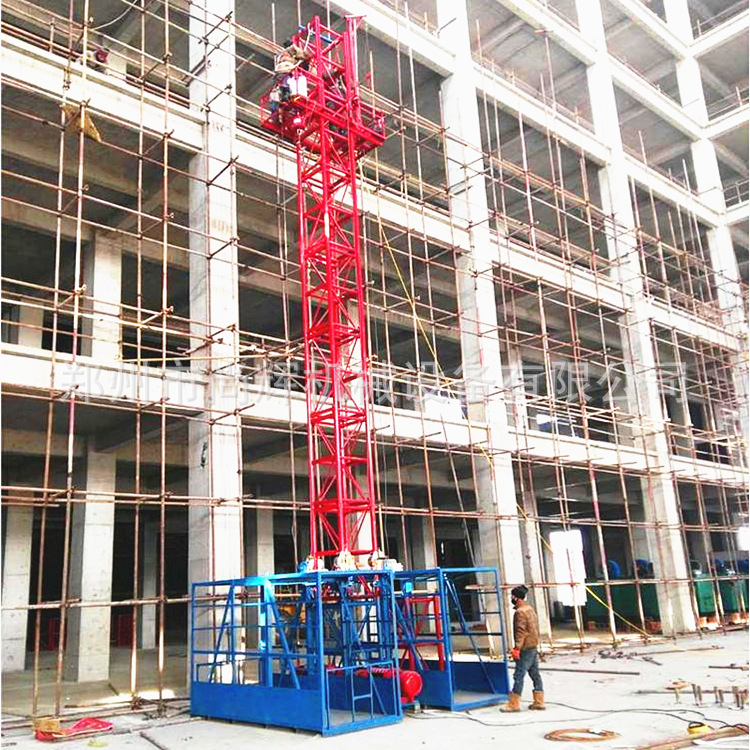 电动吊笼升降机楼层上料施工升降机工地建材提料机