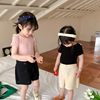 T-shirt, jacket, long-sleeve, summer clothing, backless, with short sleeve, for 3-8 years old