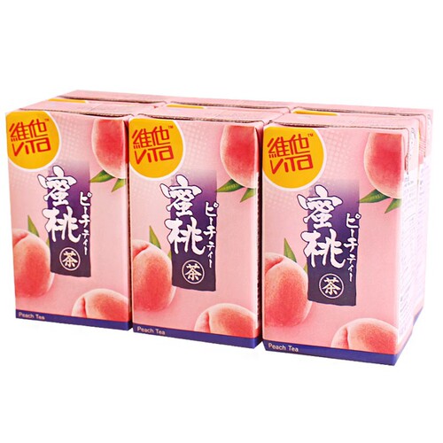 Hong Kong imported fruity drink Vita Peach Tea 250ml*6 boxes Hong Kong version