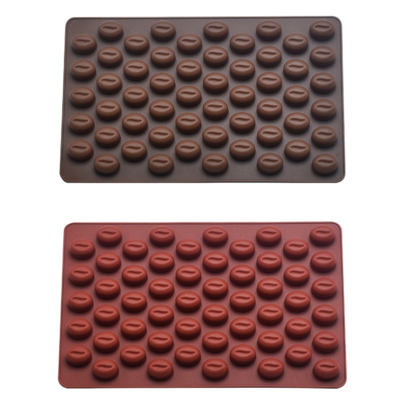 Nuevo 55-pieza de café de grano de chocolate molde DIY utensilios de hornear creativo epoxi molde jalea pudding molde