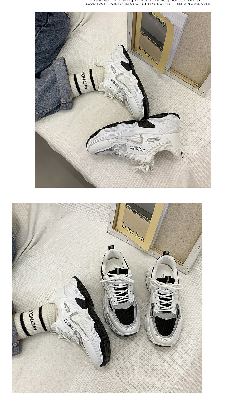 Damen Sneaker Mit Dicker Sohle Trendige Freizeitschuhe Herbst Winter_voghion.com