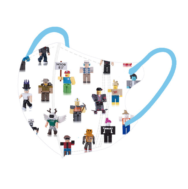 Roblox Sandbox World 子供用不織布 3D マスク 使い捨て三層保護効率的で通気性のある学生専用|undefined