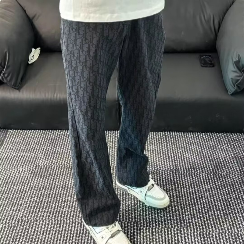 2025 Summer Trendy Brand Stylish Straight-Leg Fashion Loose Casual Long Pants for Men with Full Print D Retro Lettering Jeans 2025 Summer Trendy Brand Stylish Straight-Leg Fashion Loose Casual Long Pants for Men with Full Print D Retro Lettering Jeans
