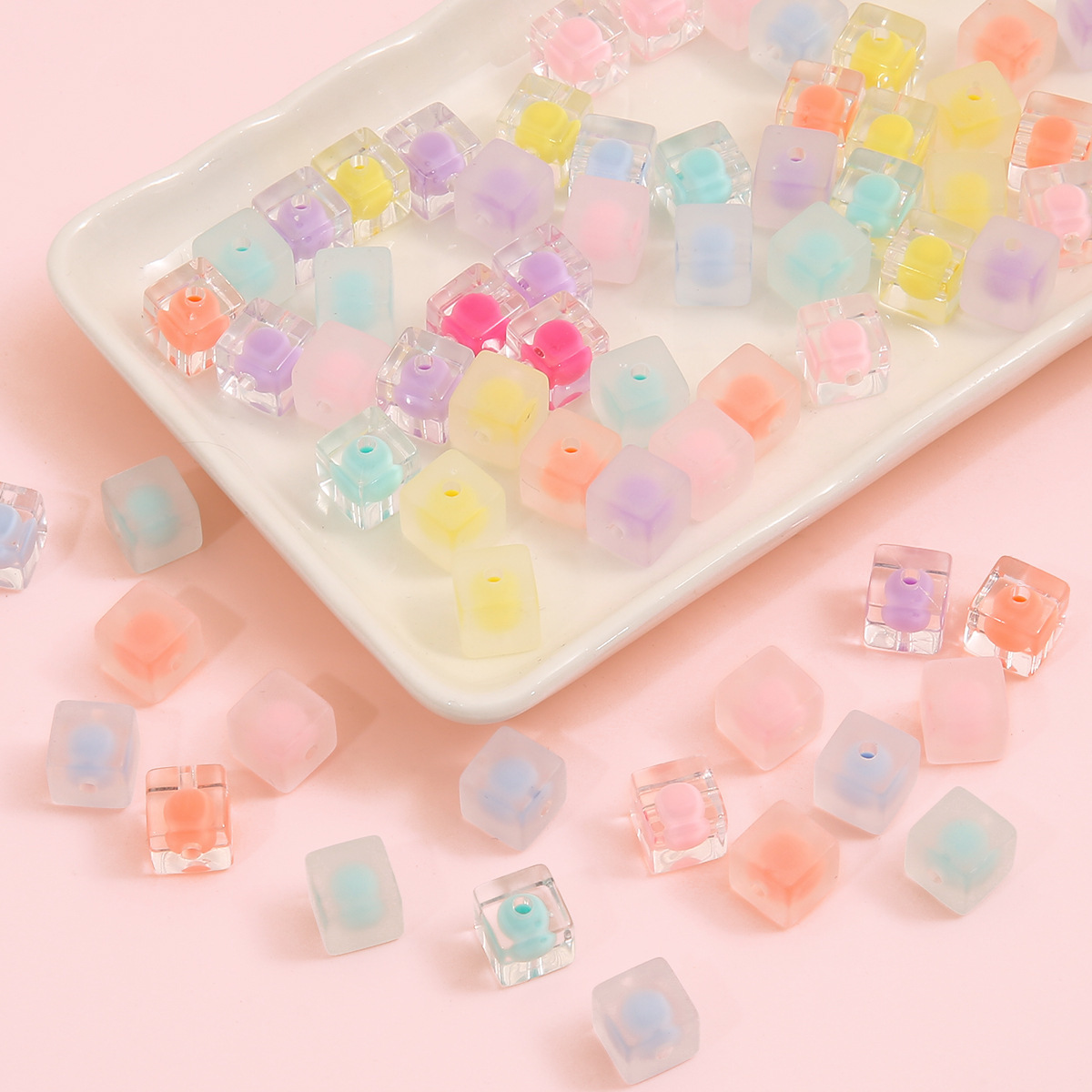 Beads Jewelry Making Type 10 PCS/Package 10 * 10mm Hole 3~3.9mm Arylic Square DIY Jewelry Accessories Beads