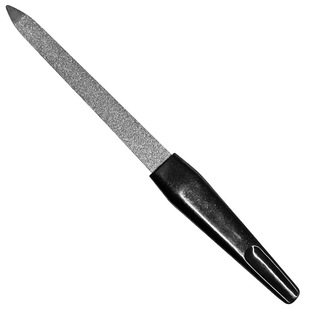 148mm plastic handle double-sided nail file stainless steel metal sandblasting abrasive strip manicure file nail nail setback