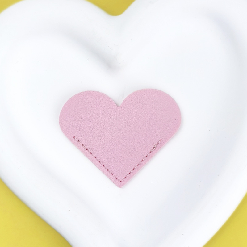 Marcador de Libros de Esquina en Forma de Corazón de Cuero PU para Lectura