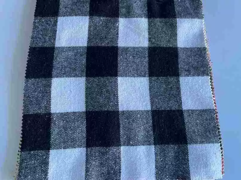 Mao woolen hair color weaving grid cloth polyester cotton double-sided woolen shirt cloth material 270-450G factory undertake orders