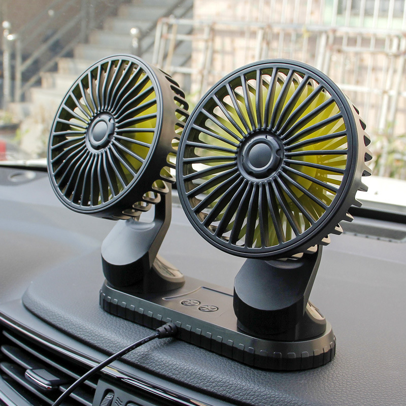 Nuevo ventilador de doble cabeza ajustable con mini ventilador eléctrico de carga USB