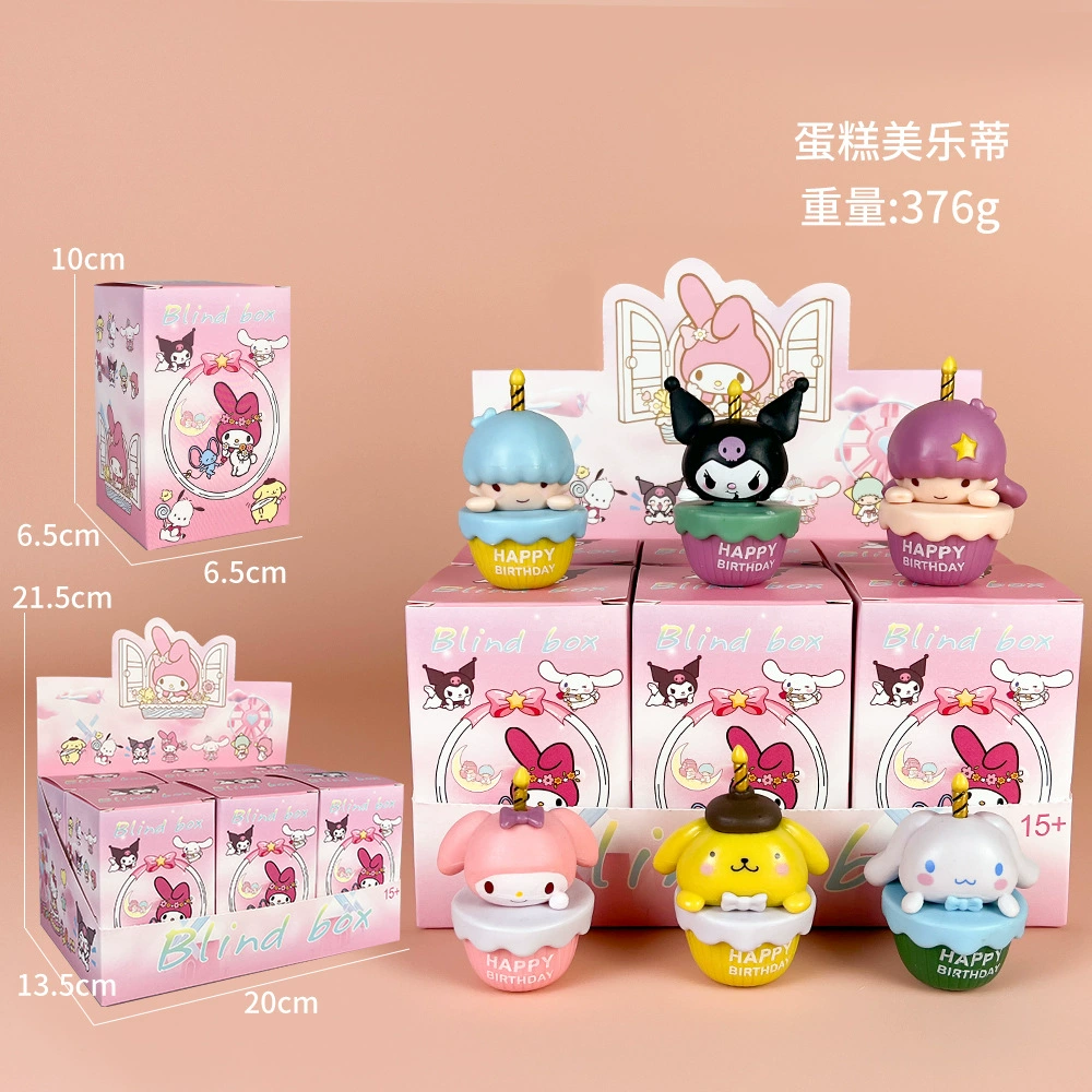 Sanrio Слепой предсказания партии Kuromi Melati Wolberry Killer Anime Doll Model Play Tide Play