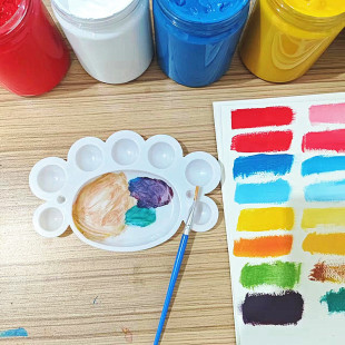Little Feet Art Palette Paint Palette Art Painting Plaster Children's Student Palette Stall Wholesale