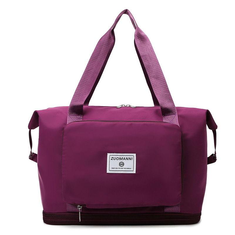 Nueva bolsa de deportes y fitness, bolsa de viaje separada en seco y húmedo, bolsa plegable, bolsa de embarque portátil, bolsa de almacenamiento de equipaje al aire libre