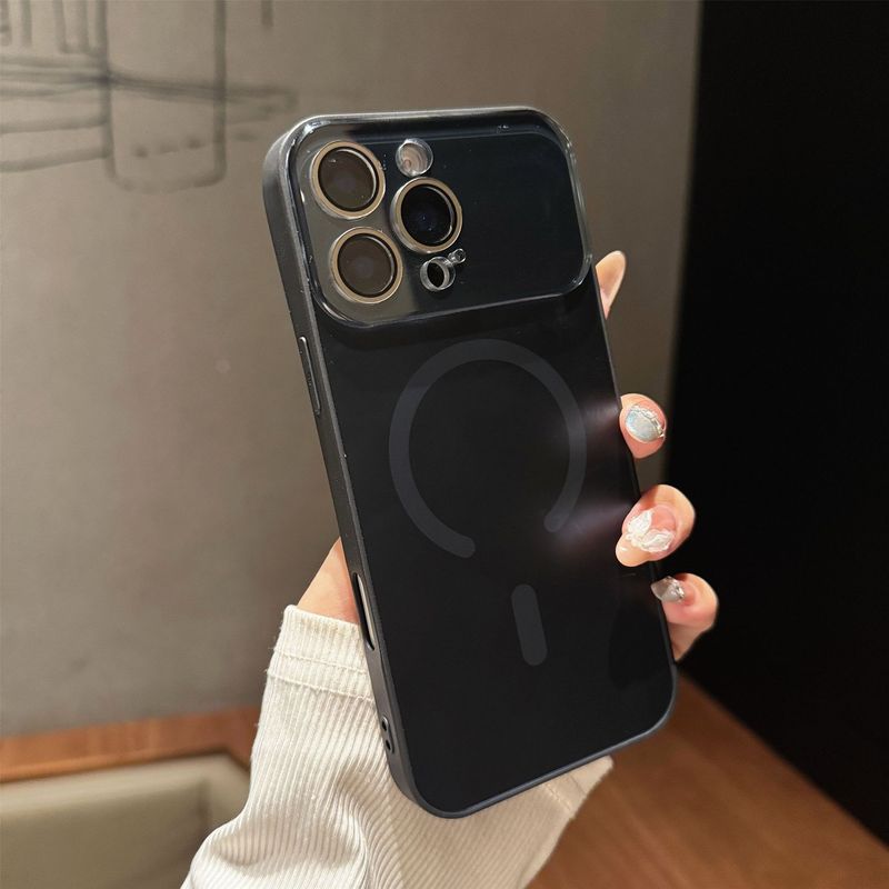 适用苹果17PROMAX肤感磨砂磁吸手机壳iPhone16马卡龙大视窗镜头膜|undefined
