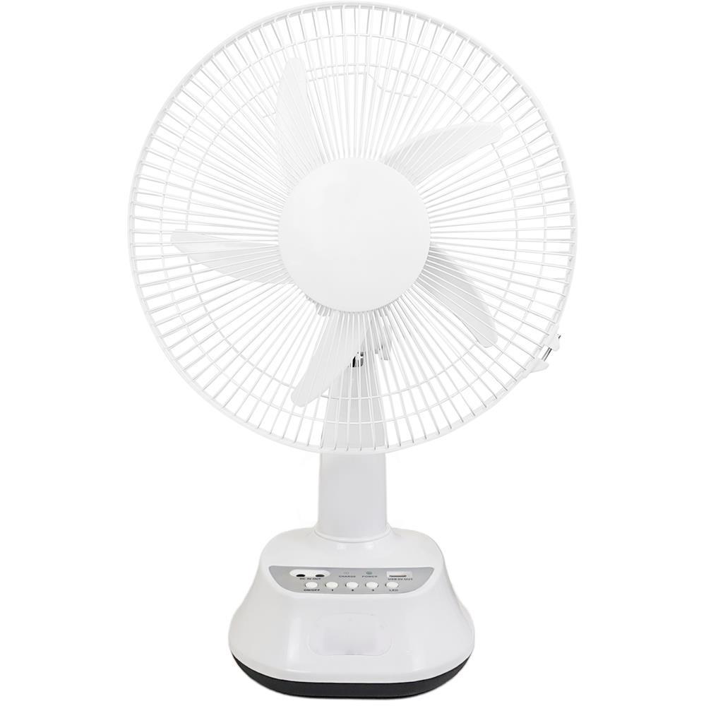 El nuevo ventilador de batería de batería de batería de batería de batería de panel solar de 12 pulgadas de la temporada, ventilador de mesa recargable, ventilador de emergencia