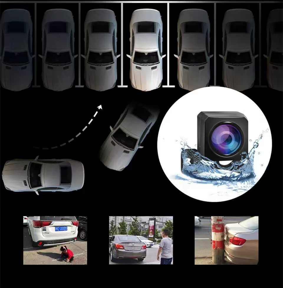 10 inch 3 lens streaming media rearview mirror front and rear lens car lens video HD night vision driving recorder