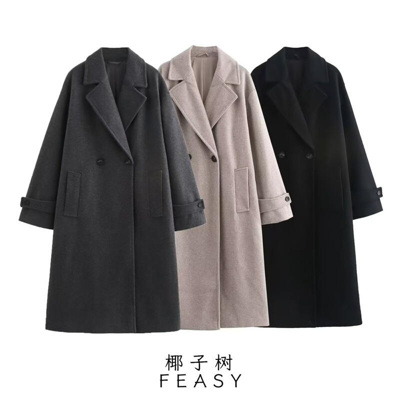 Amazon cross-border foreign trade European and American women's 2024 autumn and winter new temperament fashion long soft loose coat Amazon cross-border foreign trade European and American women's 2024 autumn and winter new temperament fashion long soft loose coat
