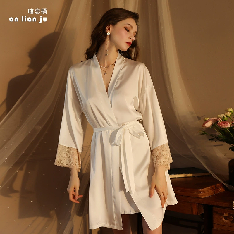 菲韵 Sexy pijama, long-sleeve, bathrobe, V-neckline, wholesale