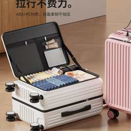 静音轮加厚侧开盖行李箱大容量男女拉杆旅行箱20寸扩容登机密码箱