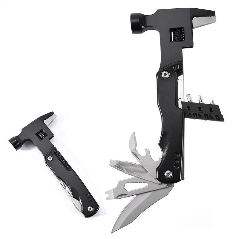 新款现货多功能活动扳手户外车载多功能工具钳野营钳锤组合管子钳