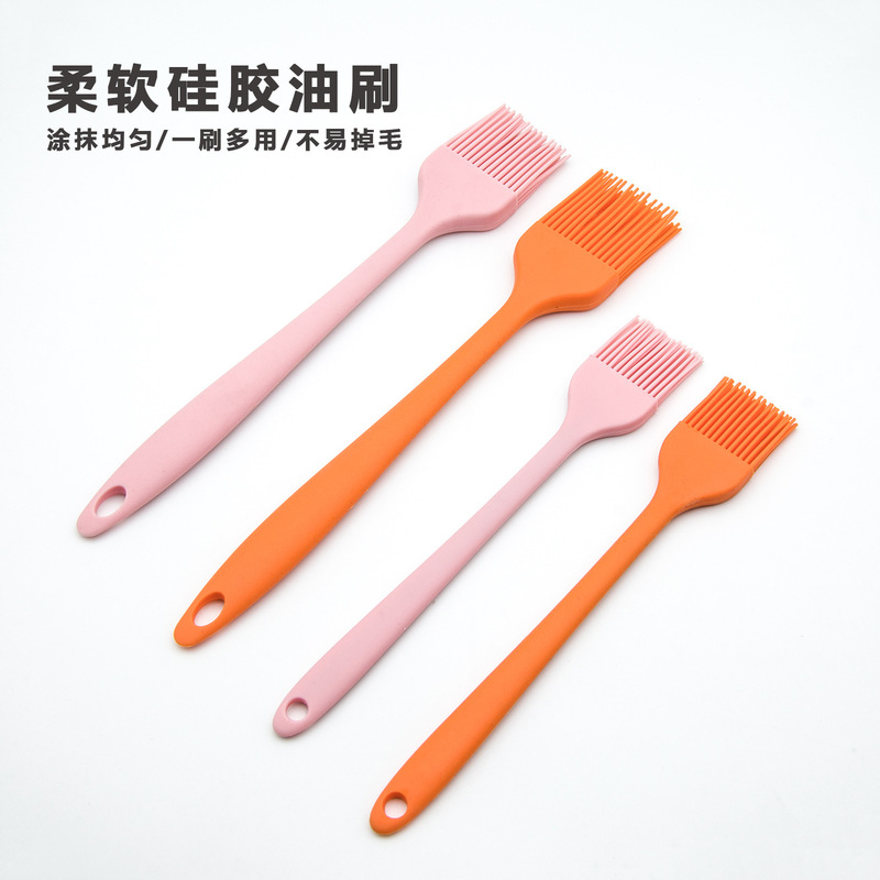 クロスボーダー食品級シリカゲルオイルブラシ耐高温バーベキューブラシキッチン用品一体全包シリカゲルブラシ|undefined