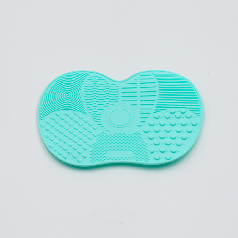 Silicona Apple lavado cepillo pad portátil maquillaje cepillo con ventosa herramienta de limpieza silicona tamaño pequeño Apple pad en stock