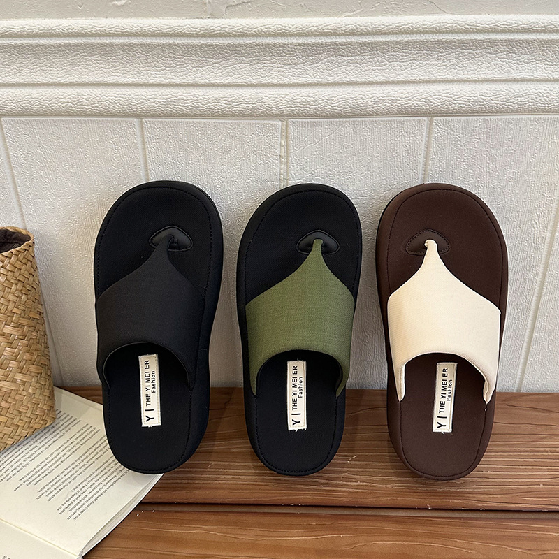 women's Slippers Korean-Style Thick-Soled Flip-Flops For Women, New Summer Casual Beach Sandals With Platform Soles_voghion.com