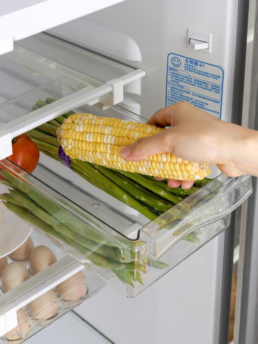 Egg carton drawer-type crisper multi-functional storage box pull-out storage box hanging household refrigerator storage box
