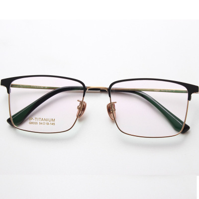 literature Side mirrors myopia Spectacle frame Ultralight Pure titanium face without makeup flat mirror student spectacles frame Manufactor Direct selling Danyang